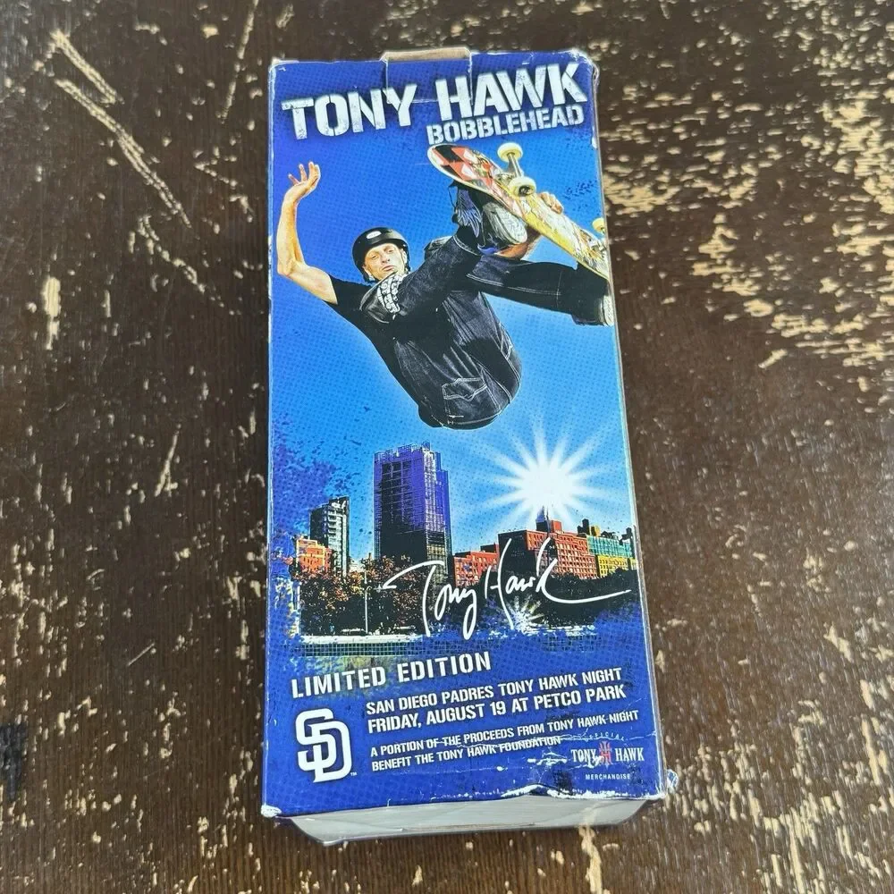 San Diego Padres Tony Hawk Night Bobblehead REPAIRED With Original Case & Insert